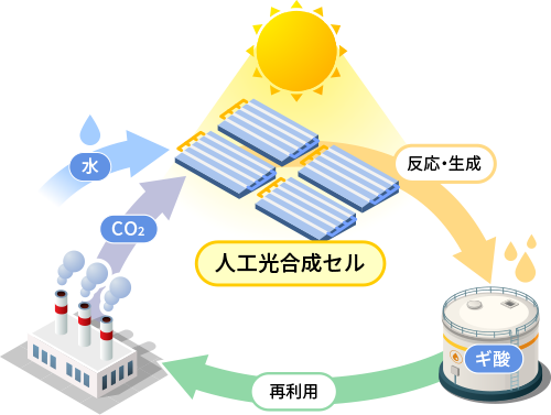 人工光合成の活用イメージ