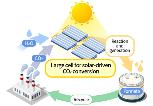 Illustration of artificial photosynthetic system