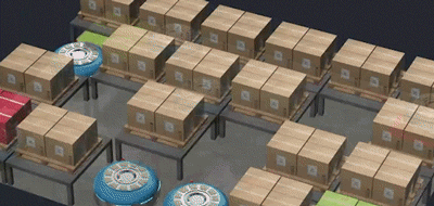 Path Planning for High-Density Conveyance Areas in Warehouses / Factories